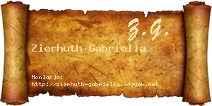 Zierhuth Gabriella névjegykártya