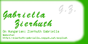 gabriella zierhuth business card